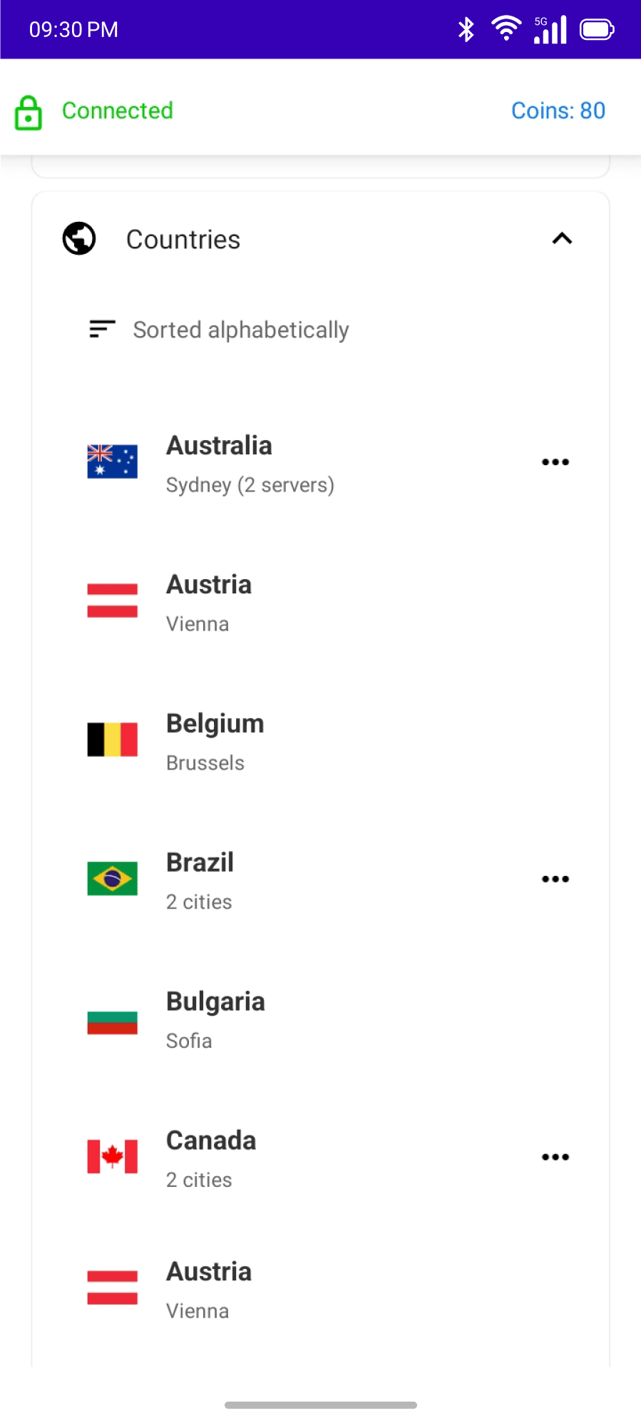 VPN server list