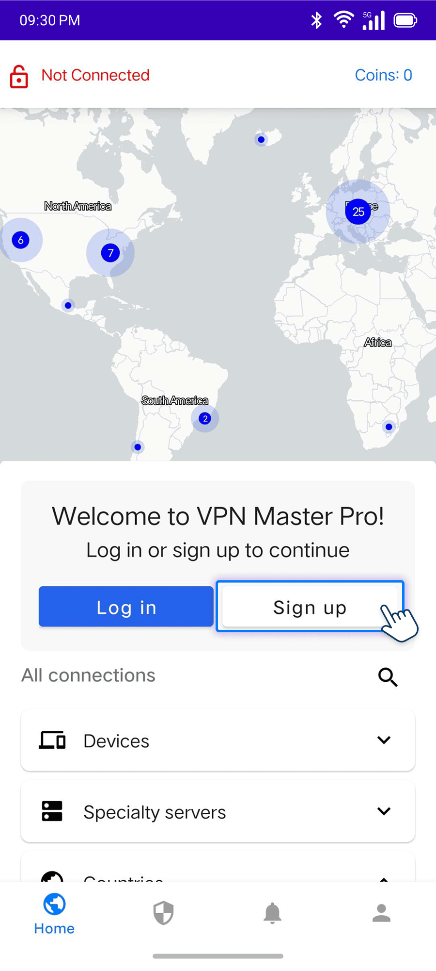 Windows sign up