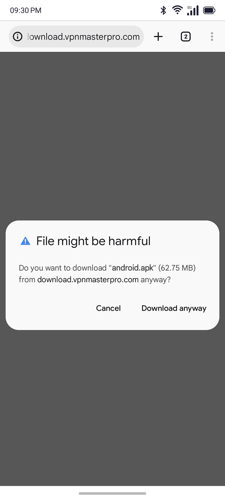 Google Play Store search for VPN Master Pro