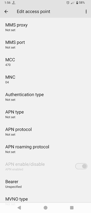 Change APN protocol to IPv4