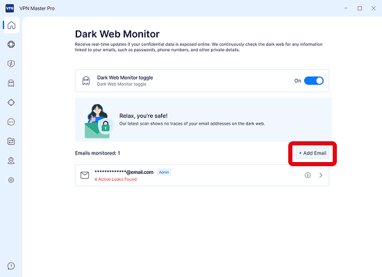 Default email being monitored
