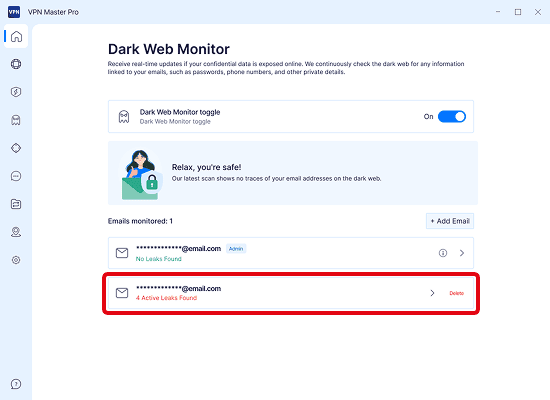 Multiple emails being monitored