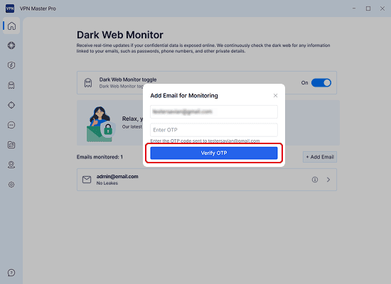 Verification code input