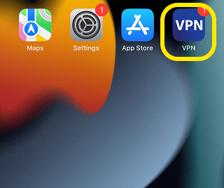VPN Master Pro iOS app dashboard first launch
