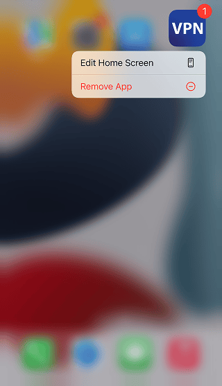 iOS Remove App
