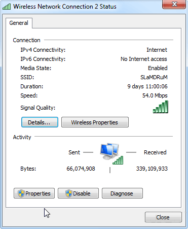Control Panel Network and Internet settings
