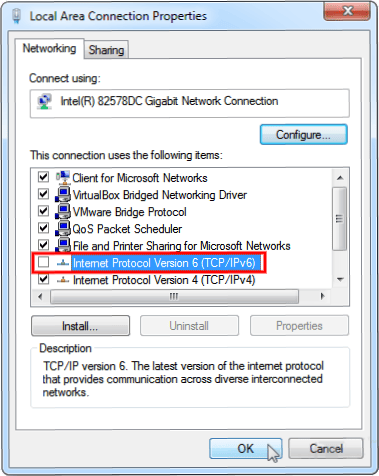 Control Panel Change adapter settings