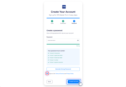 Create account