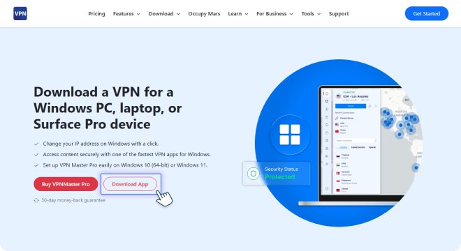 Windows download page