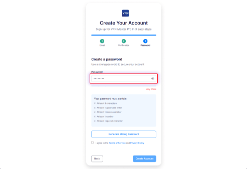 Set password